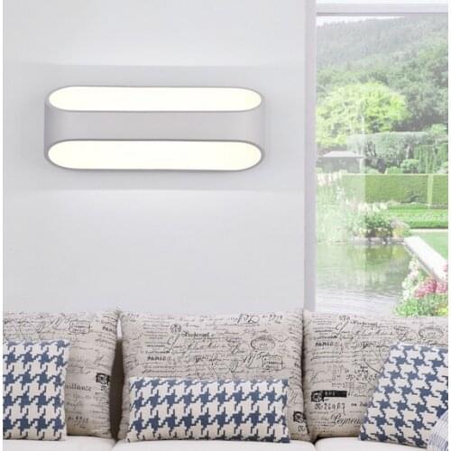 Simple Modern Wall Sconce Creative Iron LED Wall Light Fixtures For Home Lighting Bedside Wall Lamp Integrated Lampe Murale