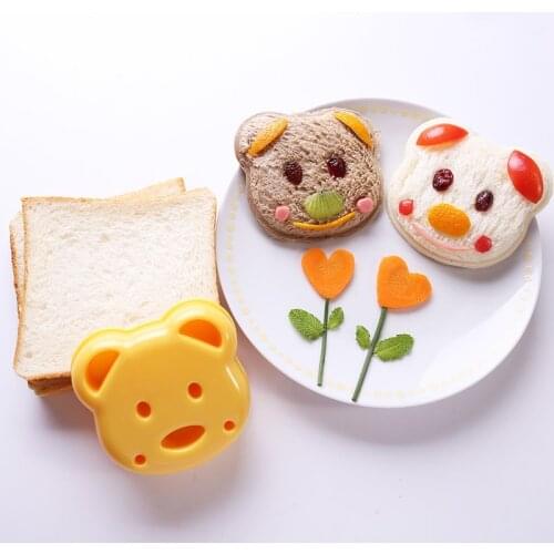 Sandwich Cutter Mold Bread Biscuits Embossed Cartoon Little Bear Shape Cake Mold Maker DIY Cute Kitchen Breakfast Accessories