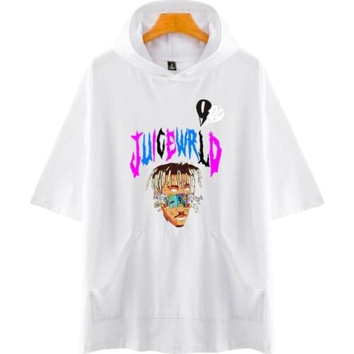 Juice Wrld T Shirt Hip Hop Singer Respect T-shirt Women Hooded Top Streetwear Fashion Unisex Tops Rapper Fan Club Print Clothes