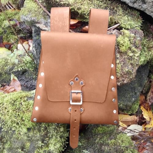 Medieval Dwarf Elven Belt Pouch Renaissance Leather Hip Bag Steampunk Fantasy Purse For Larp Viking Celtic Cosplay Tote Wallet
