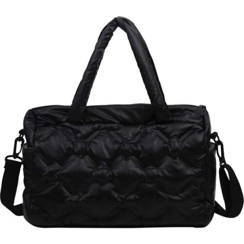 Female Handbags New Luxury Large Capacity Shoulder Bag for Women Waterproof Nylon Bags Space Pad Cotton Feather Down Large Tote