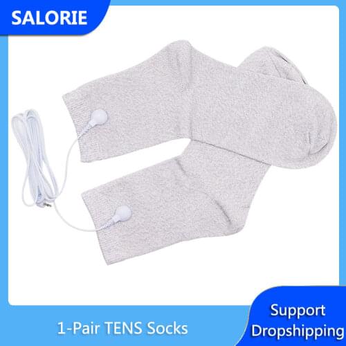 Conductive Foot Massage Socks Sliver Fiber Feet Massager for TENS Unit EMS TENS Machine Physiotherapy Physical Therapy Relax