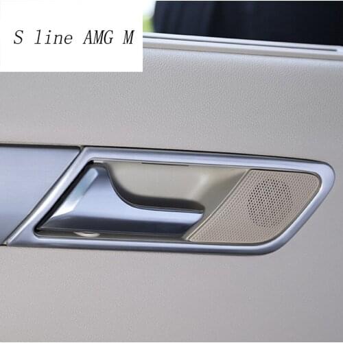 Car styling Door Handle Covers Trim Door Bowl Stickers decoration for Mercedes Benz R Class W251 R300 320 350 400 Auto Internal