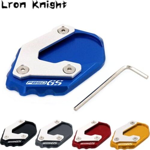 For BMW F850GS F850 GS F 850GS 2018 2019 Motorcycle CNC Side Stand Pad Enlargement Plate Kickstand Extension Pad With logo