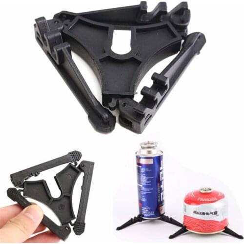 Folding Universal Fuel Canister Stand Bracket Gas Tank Stove Base Holder for Outdoor Camping Hiking Stove Accessories