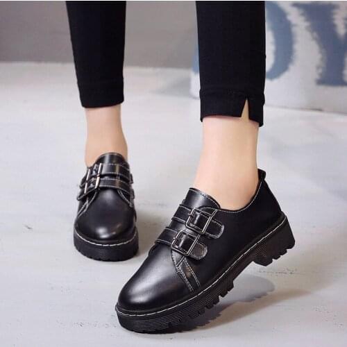 Spring Ladies Fashion Womens Shoes British Style Wild Music Shoes Round Head Single Shoes Flat Comfortable Casual Shoes U15-92