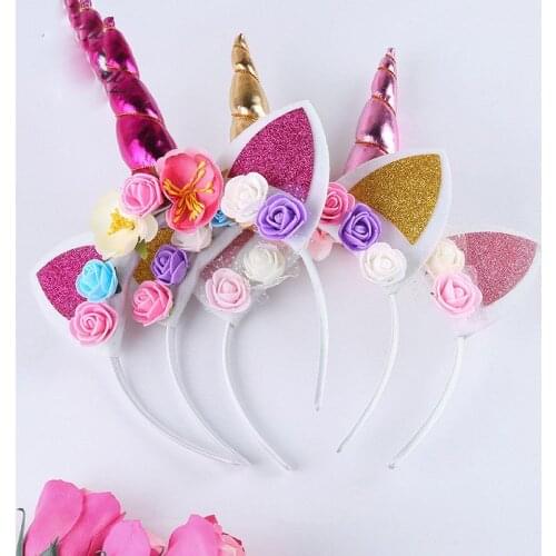 Magical Unicorn Horn Head Party Kid Hair Headband Dress Cosplay Decorative