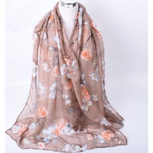 2020 Women Floral Pattern Printed Pattern Scarf 6Colors 10pcs/lot