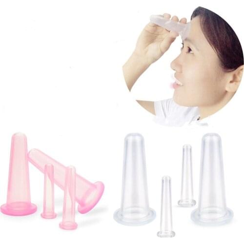 1PC Facial Massage Cups Health Care Face Eye Anti Age Silicone Cupping Cups Facial Lifting Massage Beauty Tools