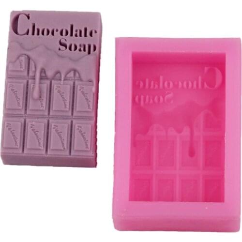 1Pcs Chocolate Shape Soap Mould Silicone Soap Making Tools Soaps Mold Crafts Cake Decorating Molds Handmake Fondant Candy Tool