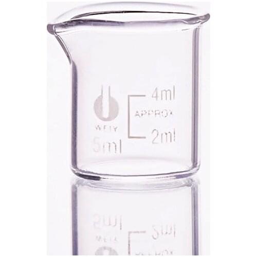 10pcs Beaker in low form,Capacity 5ml,Laboratory beaker