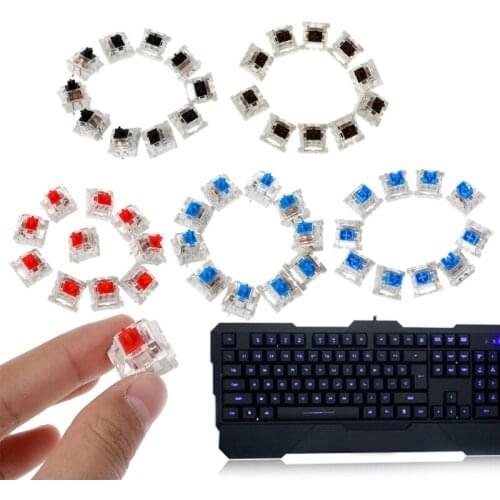 100% Brand New and High Quality. 10Pcs 3 Pin Mechanical Keyboard Switch Blue Red Brown Black Replacement For Gateron Cherry MX