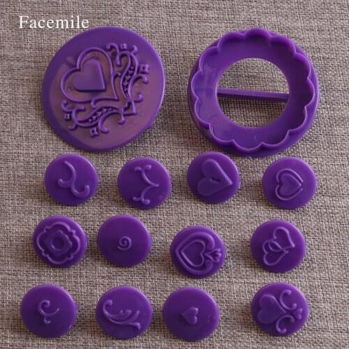 14Pcs/set Cake Cutter Tool Fondant Decorative Punch Set Flower Paste Craft Clays 54015