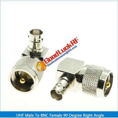 1X Pcs High-quality Q9 BNC Female To UHF PL259 SO239 PL-259 SO-239 Male 90 Degree Right Angle Jack Brass RF Connector Adapter