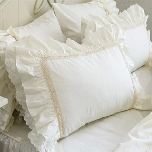2pcs New big embroidery ruffle pillow case soft quality pillow cover princess elegant pillowcase bed textile pillowcases youtube