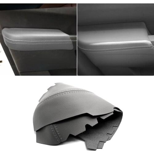For Honda Pilot 2009 2010 2011 2012 2013 Microfiber Leather Interior Front Door Panels Armrest Covers Trim 2pcs Gray