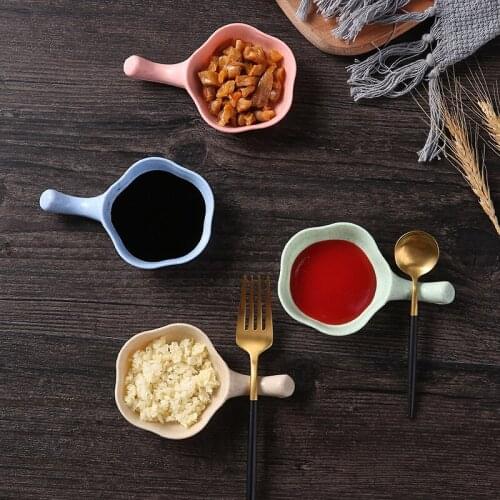2021 New Wheat Straw Seasoning Dish Multi-purpose Drain Dish Calvings Sauce Vinegar Tableware Dinner Universal Sauce Dish