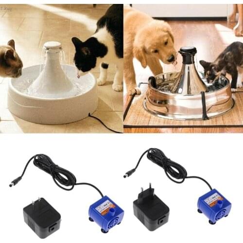 Automatic Pet Cat Water Drinking Fountain Silenced Fountain Pump Power Adapter US EU plug Whosale&Dropship