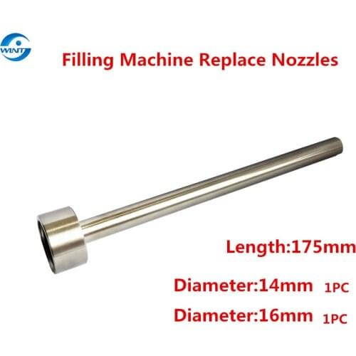 Free Shipping 304SS Liquid anti-leakage Piston Filling Machine Replace nozzle 14mm 16mm Filling Head Valve Of Filler Accessories