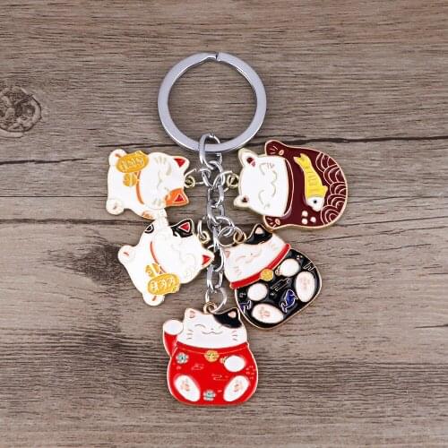 BG959 Cute Cat Keychain Creative Backpack Key Chain Pendant Fashion Jewelry Key Ring Friend Gift
