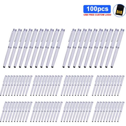 Bulk 100pcs/lot free logo metal usb 2.0 Flash Drive 128GB 64GB 32GB high speed 16GB 8GB 4GB memory Flash USB Stick small u disk