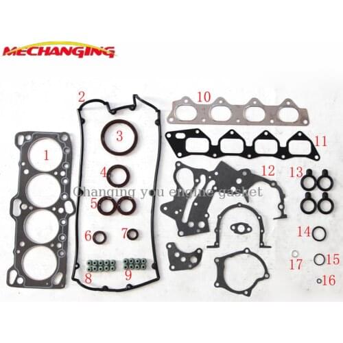 G4CR G4CN FOR HYUNDAI LANTRA I 1.6 OR MITSUBISHI LANCER 16V Engine Rebuilding Kits Full Engine Gasket Set 20910-33A10 50140200