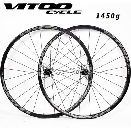 Mountain bike VITOOCYCLE mountain wheel planetary ratchet quasi vacuum DT variable diameter spokes 1450 grams of 26 29 27.5 inch