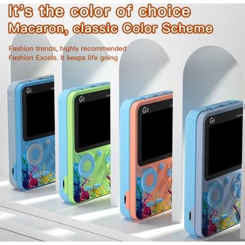 G5 Built-in 500 Games Mini Retro Video Gaming Console Handheld Portable 3.0 inch Classic Pocket Game Players Console for Kids