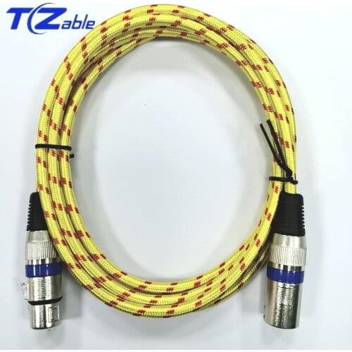 XLR Cable Male To Female 3pin Braided Cord Karaoke Microphone Sound Cannon Cable Plug XLR Extension Cable Audio Mixer Amplifiers