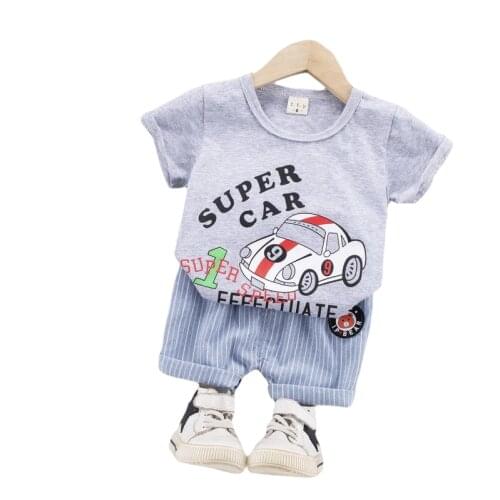 Fashion Children Clothes Summer Baby Boys Clothing Girls Cotton Casual T-Shirt Shorts 2Pcs/Sets Toddler Costume Kids Tracksuits