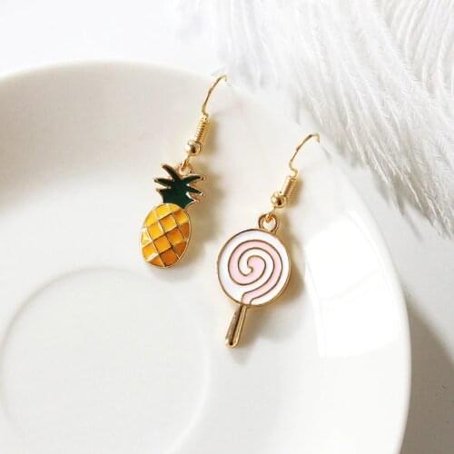 Fashion Cute Pineapple Women Earrings Popular Personality Lovely Lollipops DIY Decoration Earrings For Girl Female Party Earring