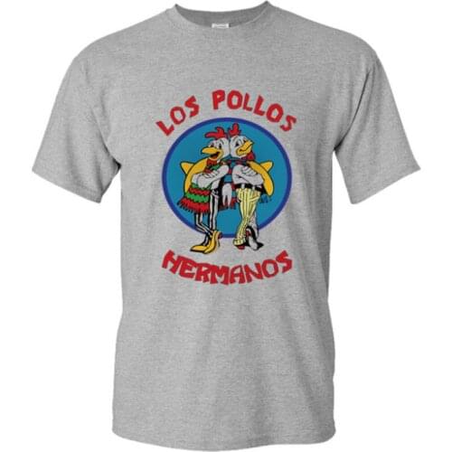 Mens Fashion Breaking Bad Shirt LOS POLLOS Hermanos T Shirt Chicken Brothers Short Sleeve Tee Hipster Hot Sale Tops