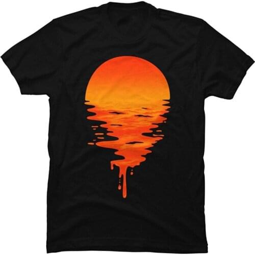 Men fashion trends fitness tshirt free shipping Sunset 6 Male Slim Fit t shirt Man T-shirts Casual T-Shirts