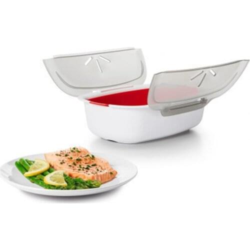 New Steam Case Silicone Steamer With Lid Microwave Oven Steamer For Steamed Bread Bun Dumpling Fish Kitchen Tools Cooking Tools
