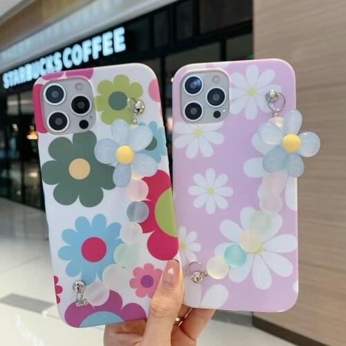 New Wristband Flower Phone Case for IPhone for Iphone 12 Pro Max Xr Xsmax X Female Case for Iphone 11 7 8 Plus Tpu Cove