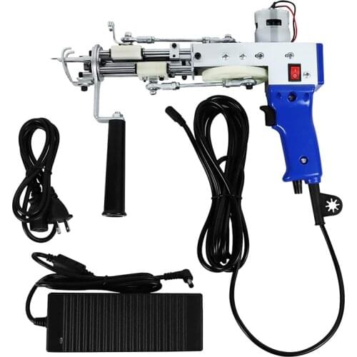 Rug Tufting Gun, Electric Carpet Cut Pile Machine, Tufted Rug Making Gun, Weaving Flocking Machine 100-240V 9-21mm -Black
