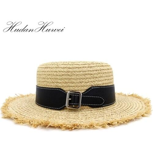 Summer Womens Hat Brim Lady Raffia Beach Sun Hat Casual Panama Straw Hat Men Cap Sun Visor Cap Male Beach Holiday