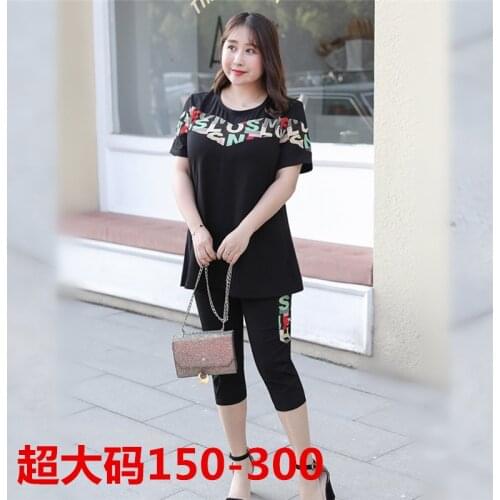 150kg Can Wear Women Tracksuit Sports Wear Loose Sweatshirt+pant Running Jogging Outfit Casual Athletic Set Sport Suit Plus Size