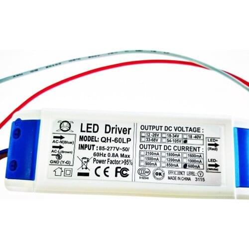 Free shipping 18-30*3W Led Driver 600mA Lamp Driver Power Supply Lighting Transformer AC85-265V Output 54-105V 600mA