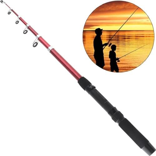 2.1m Fiberglass Telescopic Fishing Rod Sea Pole Travel Sea Rock Casting Rods