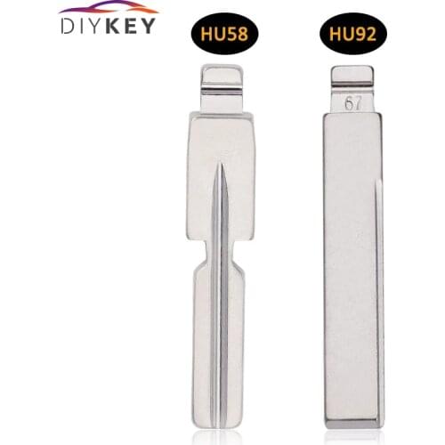 DIYKEY 67# HU92 18# HU58 KEYDIY Universal Flip Remote Key Blade for KD Remote Replacement Key Blade Uncut for BMW