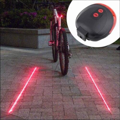 Waterproof Mountain Bike Cycling Lights 5 LED 2 Laser Tail Light MTB Safety Warning Bicycle Rear Tail Light Bike Accessories