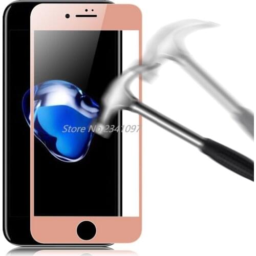 9H 3D Screen Protector For iphone 7 8 6 6S PLUS full Cover Rose Gold Tempered Glass iphone 7 8 6 6S PLUS Protective glass film