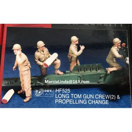 1/35 Scale WW2 US Artillery Unit 4 People Miniatures WWII Resin Model Kit Figure Free Shipping