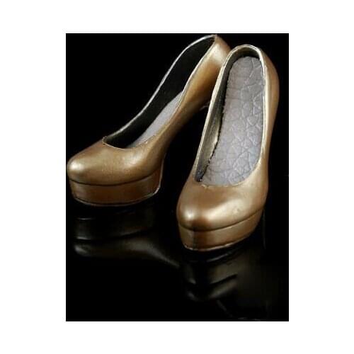[ 1/6th Scale Shoes ] Gold High-Heel Shoe For 12" Female Figure Body