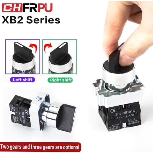 1PCS XB2-BD21 XB2-BD33 2/3 positions 1N0/1NC&1NO/2NO Latching self-Locking /Momentary selector push button switch
