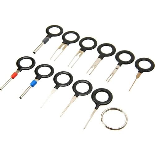 11PCS Auto Wiring Crimp Connector Pin Removal Key Tool Kit Car Electrical Terminal Removal Key for CAR SUV Pickup Off-road