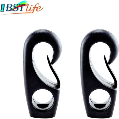 2PCS Nylon Buckle Shock Cord Clip Hook Kayak Canoe Bungee Rope Line Rowing Boat Tie Cord Hook Clothesline Elastic Cord Lock Clip