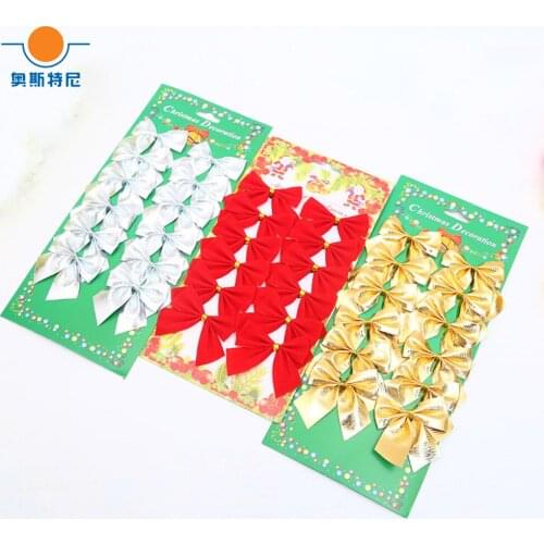 36pcs Christmas tree decorations Christmas Tree Bowknot Ornaments for Christmas tree Hanging