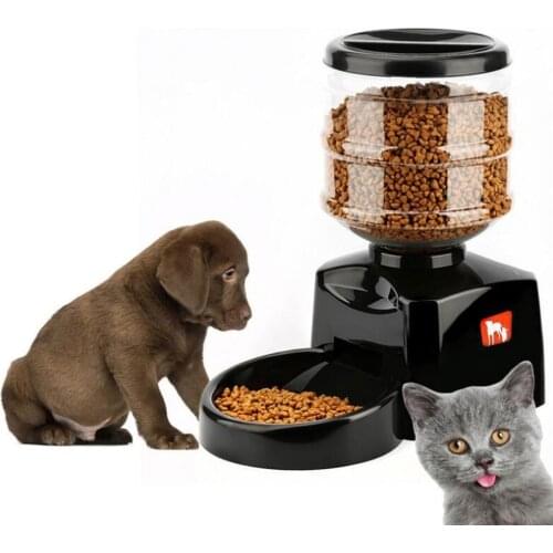 5.5L Smart Feeder Automatic Food Dispenser Pet feeder with LCD Display Sound Recording Timer Programmable For Dog Cat